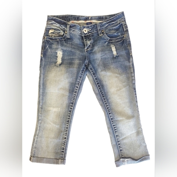 Amethyst Blue Capri  Jeans - Picture 2 of 6